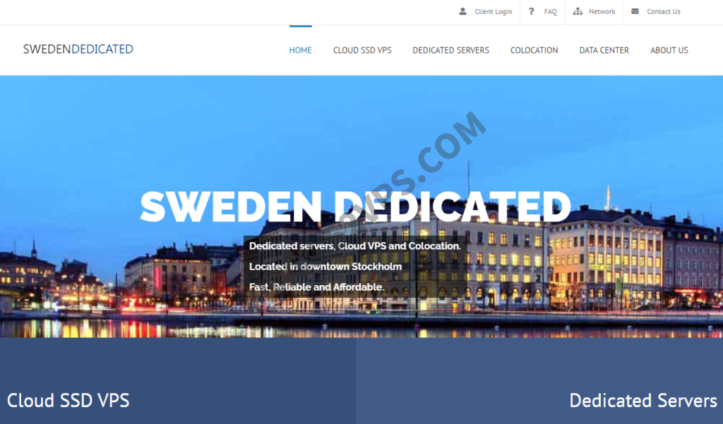 Swedendedicated：瑞典VPS,1Gbps端口/1核/1GB/40G SSD/2T流量,月付9.99欧