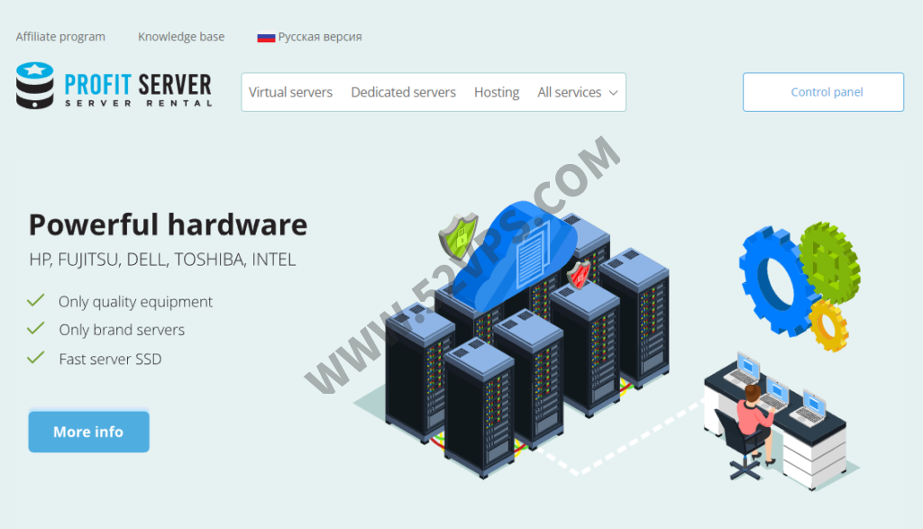 profitserver：俄罗斯服务器，100Mbps不限流量带宽，6折优惠，月付低至.29