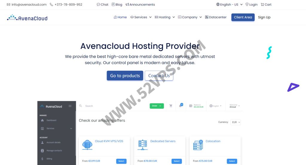 AvenaCloud：摩尔多瓦VPS主机，抗投诉VPS、100Mbps不限流量，年付11.5欧