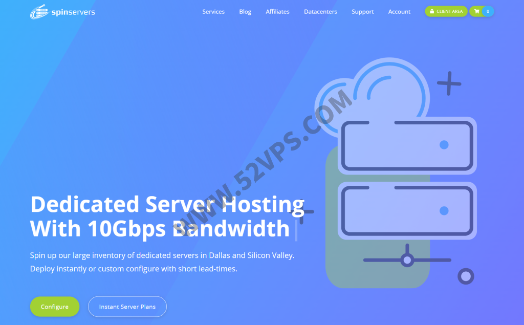 Spinservers：美国达拉斯/圣何塞机房独立服务器，10Gbps带宽，/月起