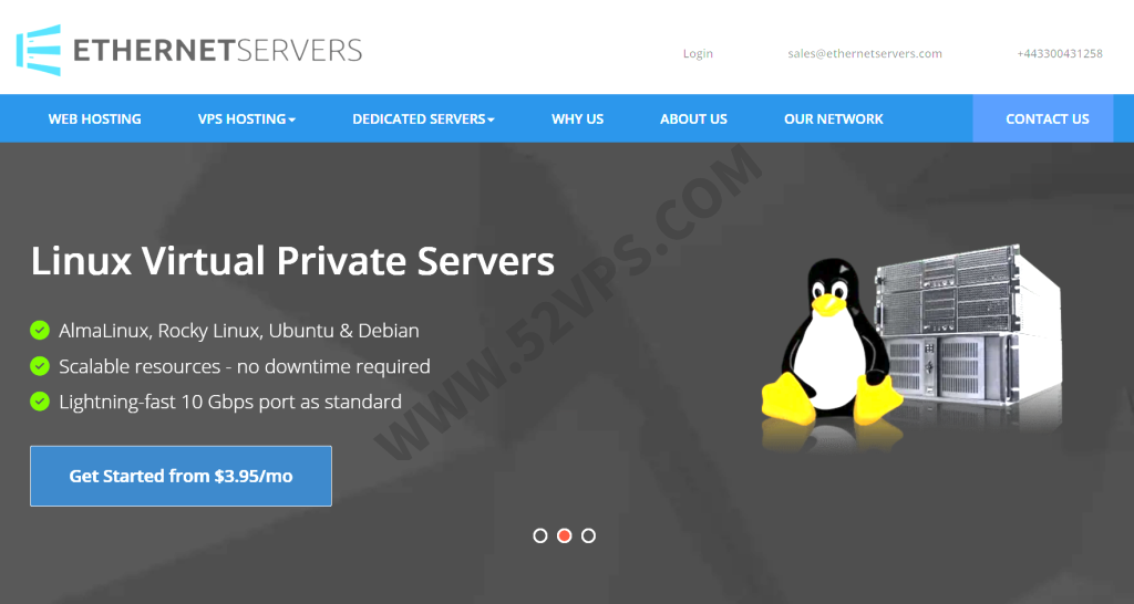 EtherNetservers：国外10Gbps带宽VPS主机.95/年，可选洛杉矶、迈阿密、新泽西和德国